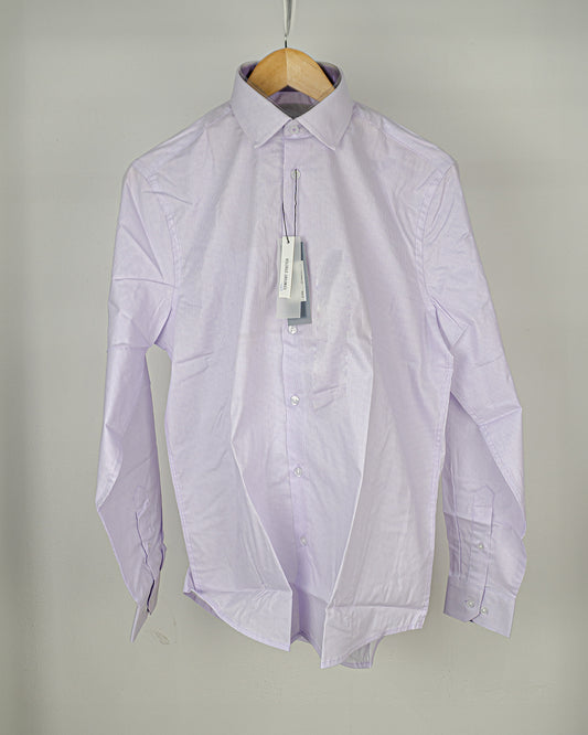 Camisa Henry James, rosada manga larga.