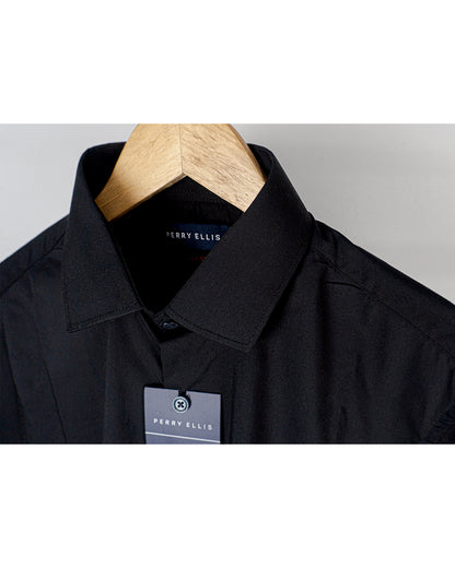 Camisa Perry Ellis, Negra manga larga.