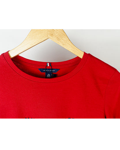 Playera Tommy Hilfiger, Roja de manga larga.
