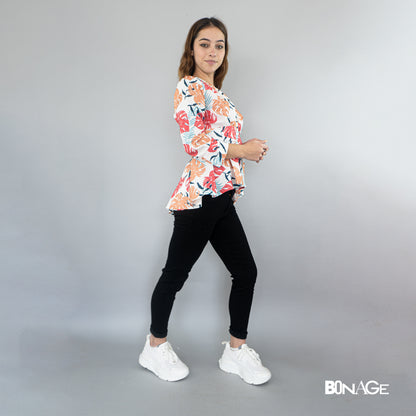 Blusa con estampado floreado
