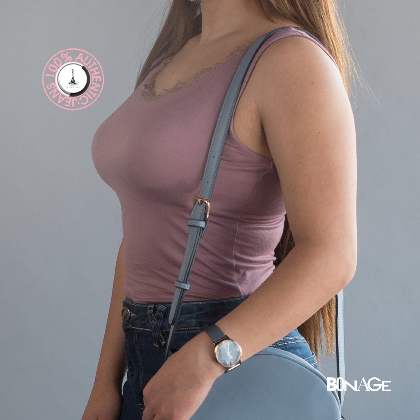 Blusa rosada, sin mangas